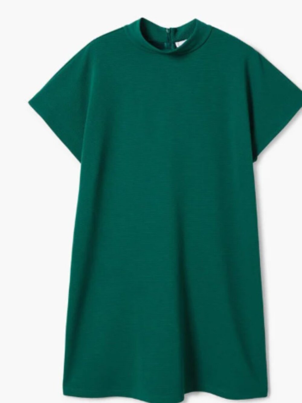 Mango Basics Emerald Green Dress Size M, Mock Neck